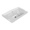 Rectangular White Ceramic Wall Mounted Bathroom Sink